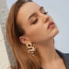 Gold Tone Dragon Earrings