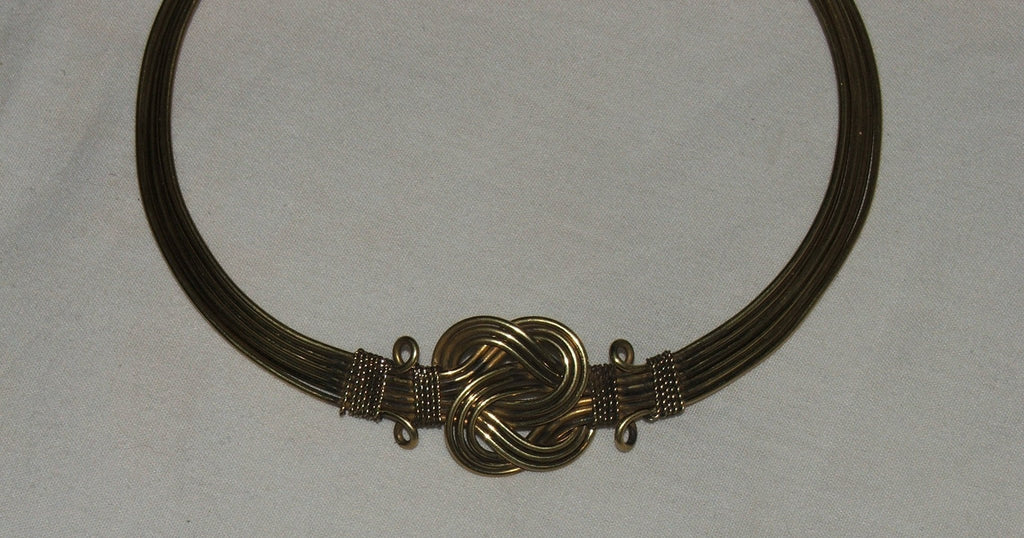 Bronze Metal Choker Necklace