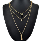 Multi layer Anchor Necklace