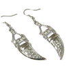 Crystal Tusk Dangle Earrings