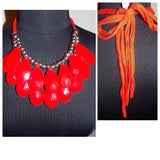 Red Tie Back Necklace