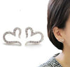 Rhinestone Heart Earrings