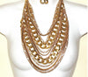 Multi chain Gold Colored Necklace