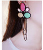 Multi Color Chain Earrings