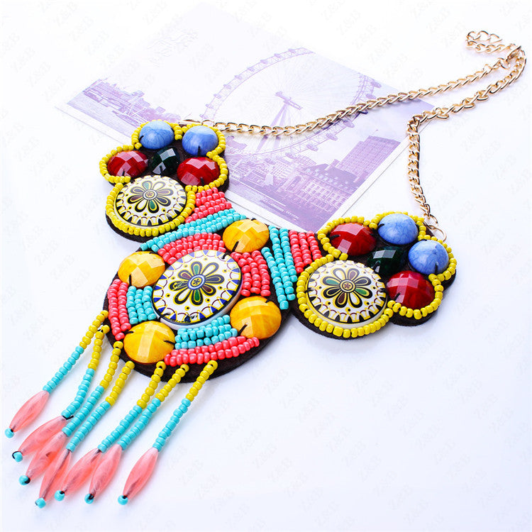 Tribal Style Beaded Necklace