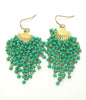 Aqua Beaded Earrings