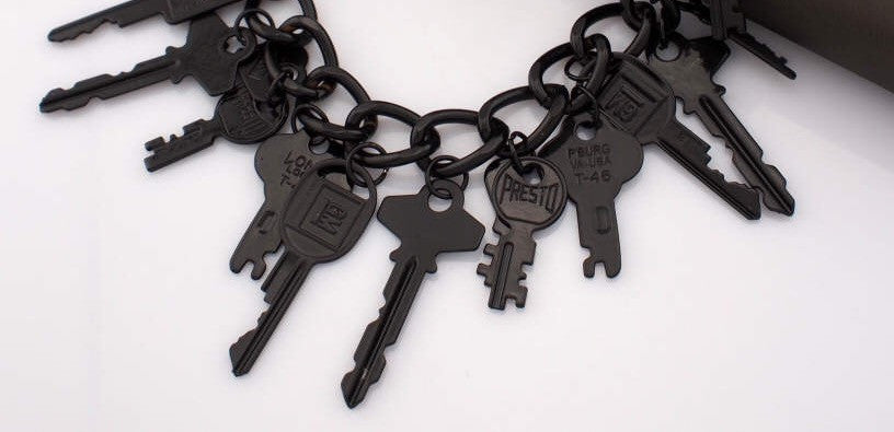 Unique Black Keys Statement Necklace