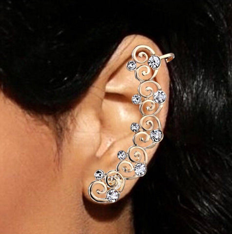 Spike Crystal Ear Cuff