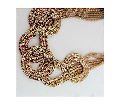 Round Braided Gold Necklace