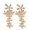 Flower Crystal Dangle Earrings