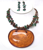 Large Oval Beaded Necklace