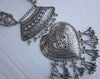 Beautiful Ethnic Silver Tone Heart Necklace Set