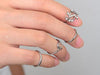 4 Piece Silver Tone Midi Ring