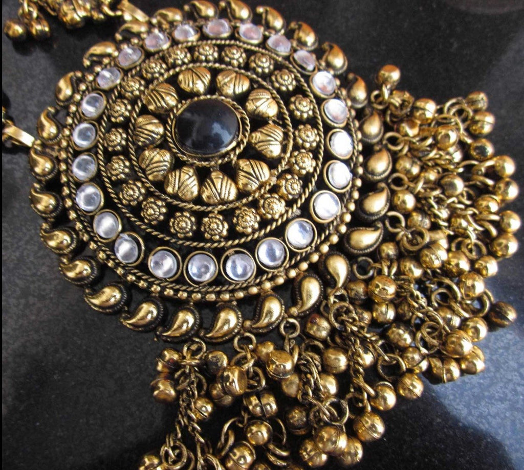 Ethnic Gold Tone Necklace Set