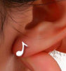 Music Note Stud Earrings