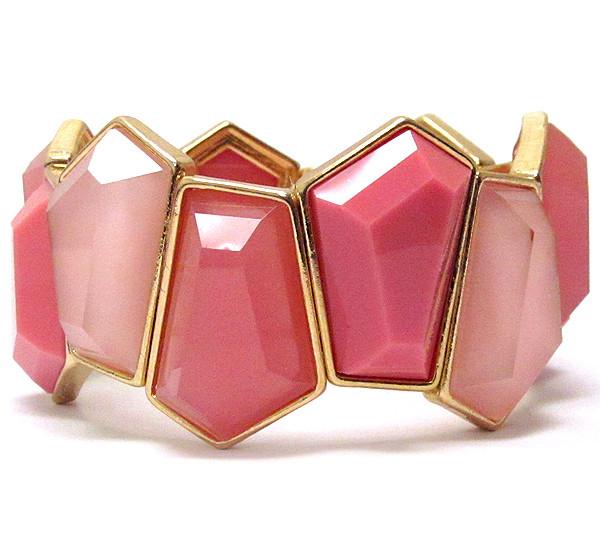 Abstract Metal Pink Bracelet