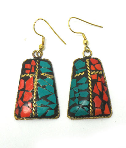 Wire Metal Abstract Earrings