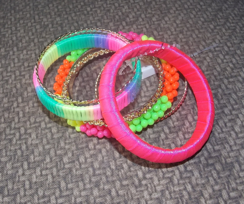 Neon Multicolored Bracelet Set