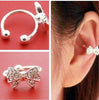 Bow Rhinestone Ear Clip