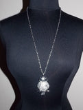 Long Crystal Owl Necklace