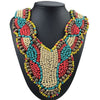 Long Beaded Tribal Statement Necklace