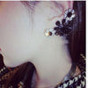 Black Flower Ear Cuff