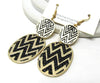 Oval Zig Zag Earrings