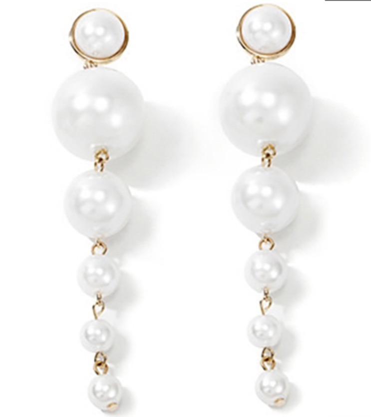 Pearl Long Statement Earrings