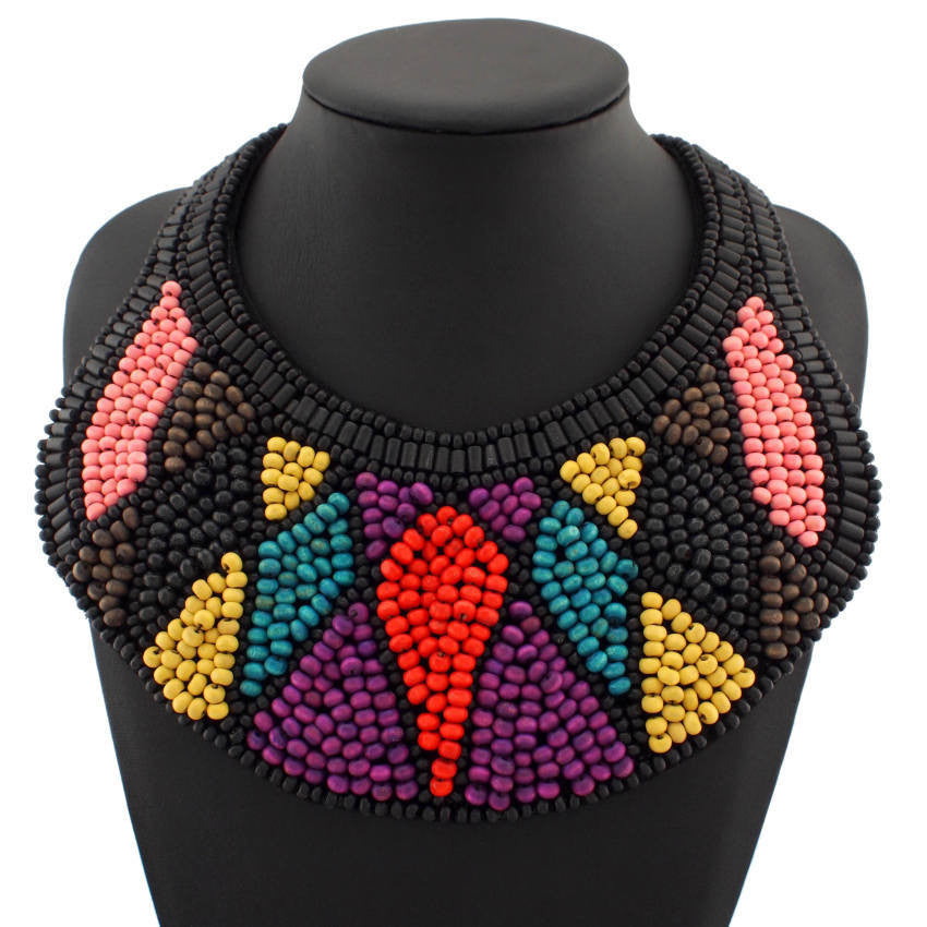 Multicolor Beaded Statement Necklace