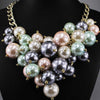 Multicolor Pearl Statement Necklace