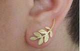 Gold Leaf Design Earrings