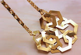 Geometric Gold Tone Necklace