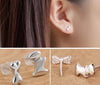 Dog and Bone Stud Earrings