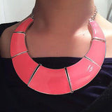 Chunky Salmon Colored Necklace