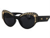 Gold Studded Black Sunglasses