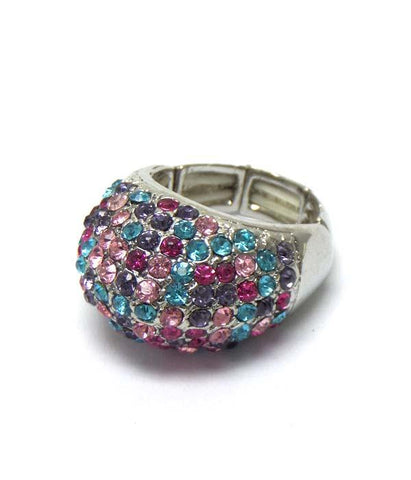 Large Hippo Multicolor Bling Ring