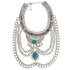 Silver with Turquoise Statement Necklace