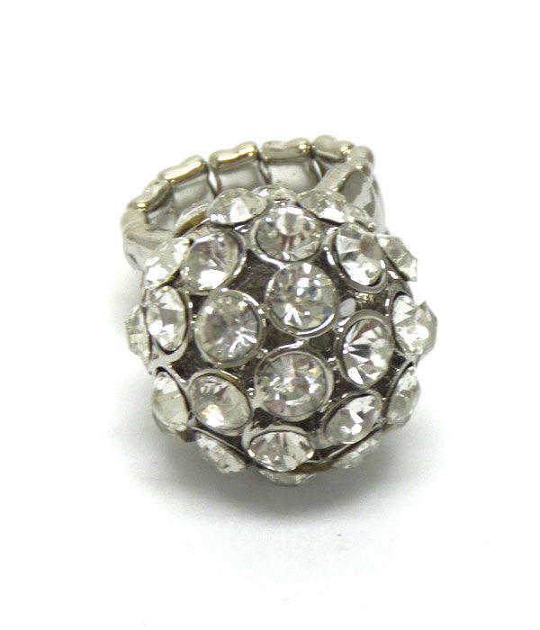Medium Size Crystal Ball Ring