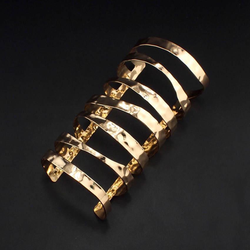 Gold Tone Abstract Cuff