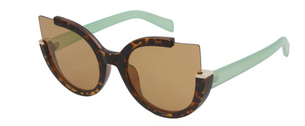 Abstract Aqua Accented Sunglasses