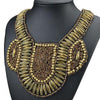 Gold Colored Tribal Statement Necklace