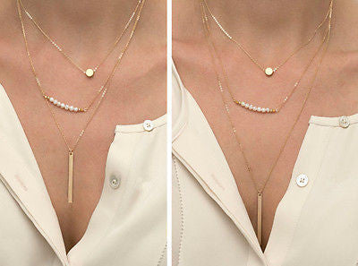 Three Layer Pendant Necklace