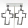 Chain Cross Drop Earrings