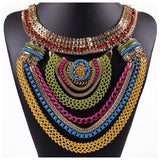 MutiColor Tribal Statement Necklace