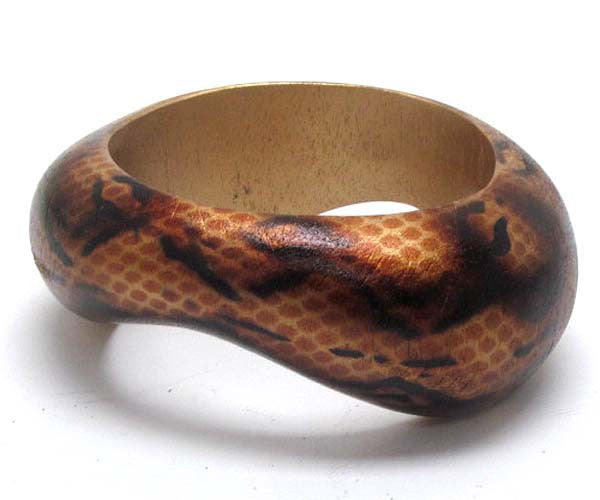 Snake Print Bangle Bracelet