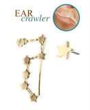 Gold Tone Star Ear Crawler
