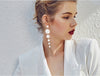 Pearl Long Statement Earrings