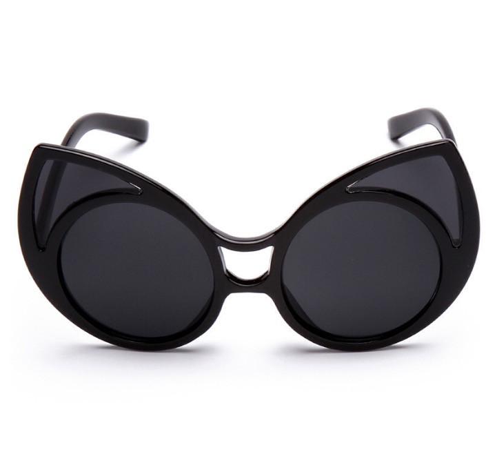 Black Oversized Cat Eye Sunglasses