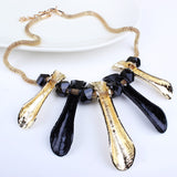 Tribal Style Gold and Black Necklace
