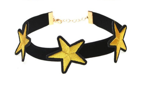 Yellow Stars Choker Necklace